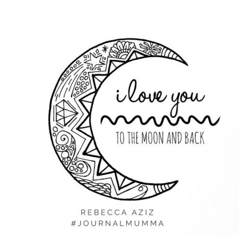 I Love You To The Moon And Back Coloring Pages - Part 1